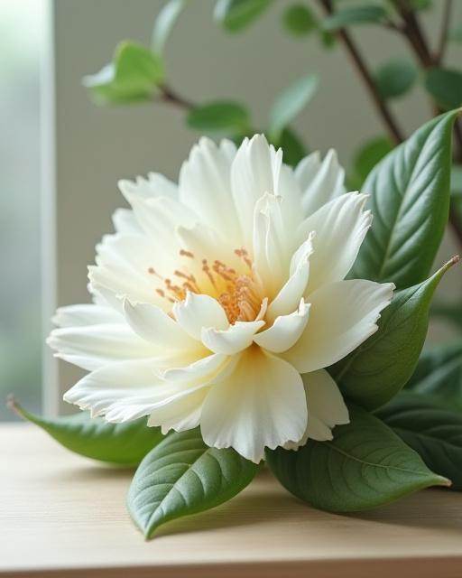 Moji Floraの創設者による生け花作品 (Ikebana artwork by the founder of Moji Flora)